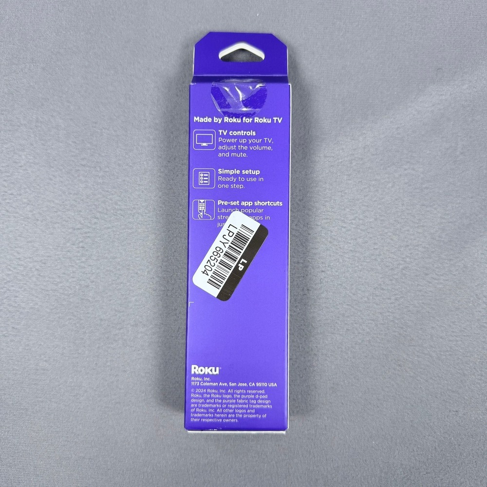 Roku RCC1R Roku TV Remote Replacement Black Infrared TV Controls New In Box - Picture 3 of 5